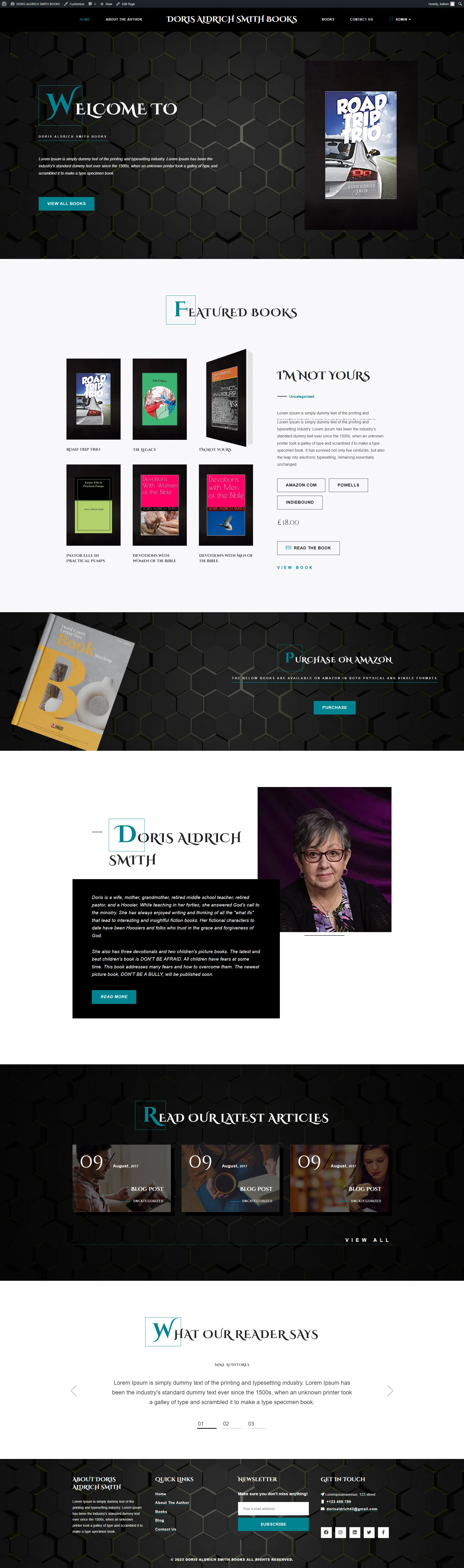 Doris Aldrich Smith Books website design