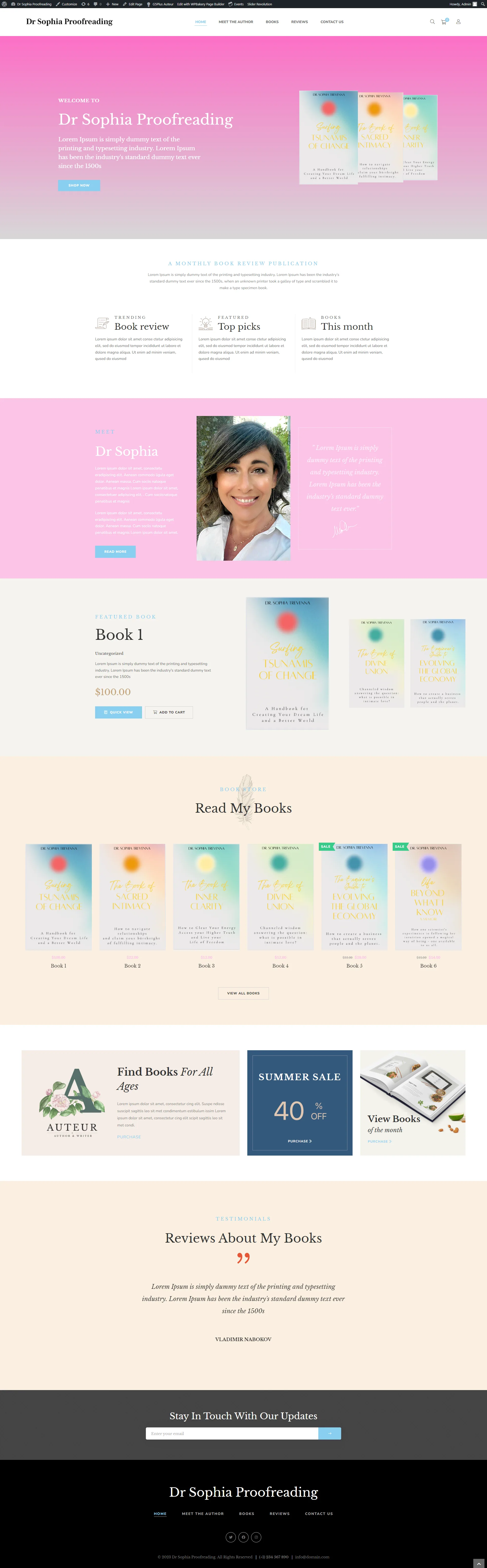 Dr Sophia Proofreading website design
