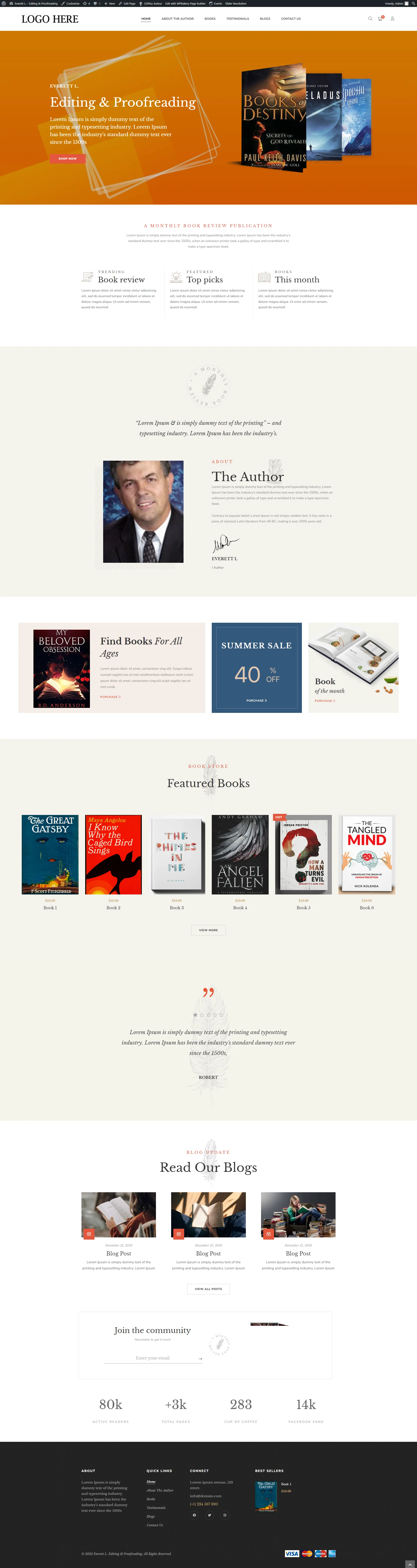 Everett L website design
