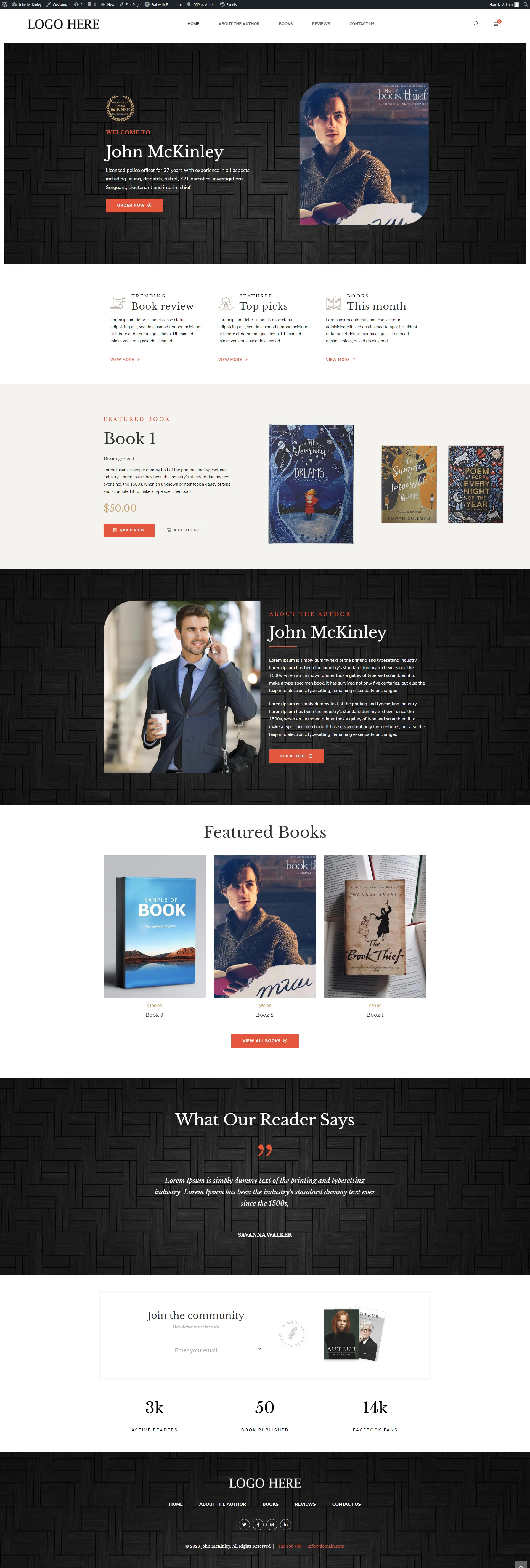 John McKinley website design