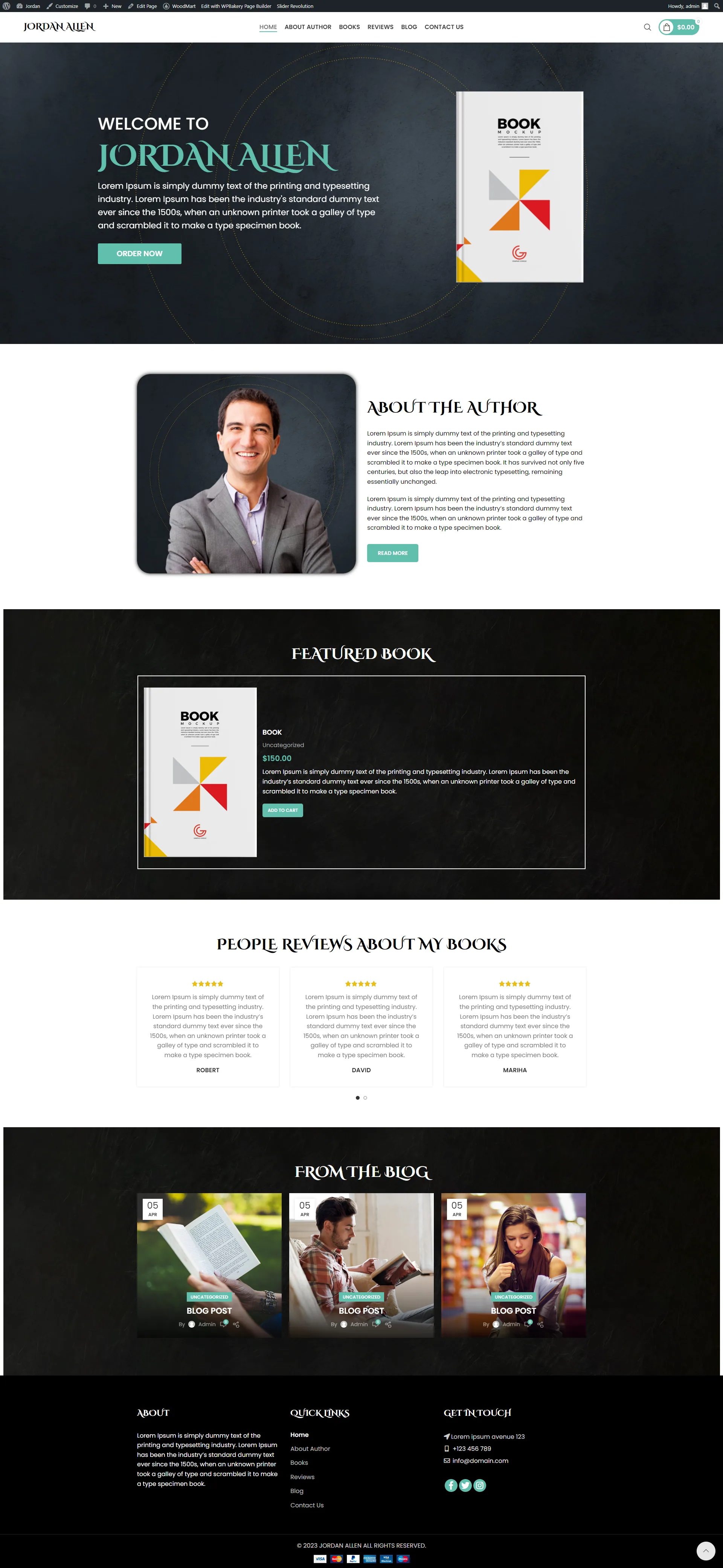 Jordan Allen website design