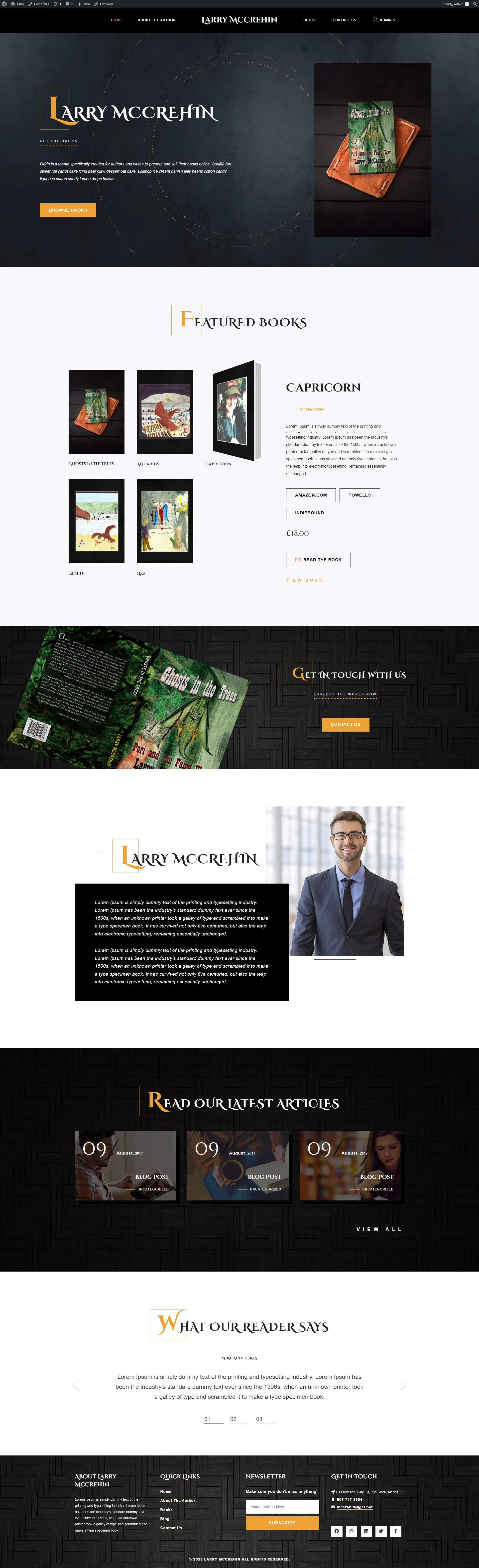 Larry website design
