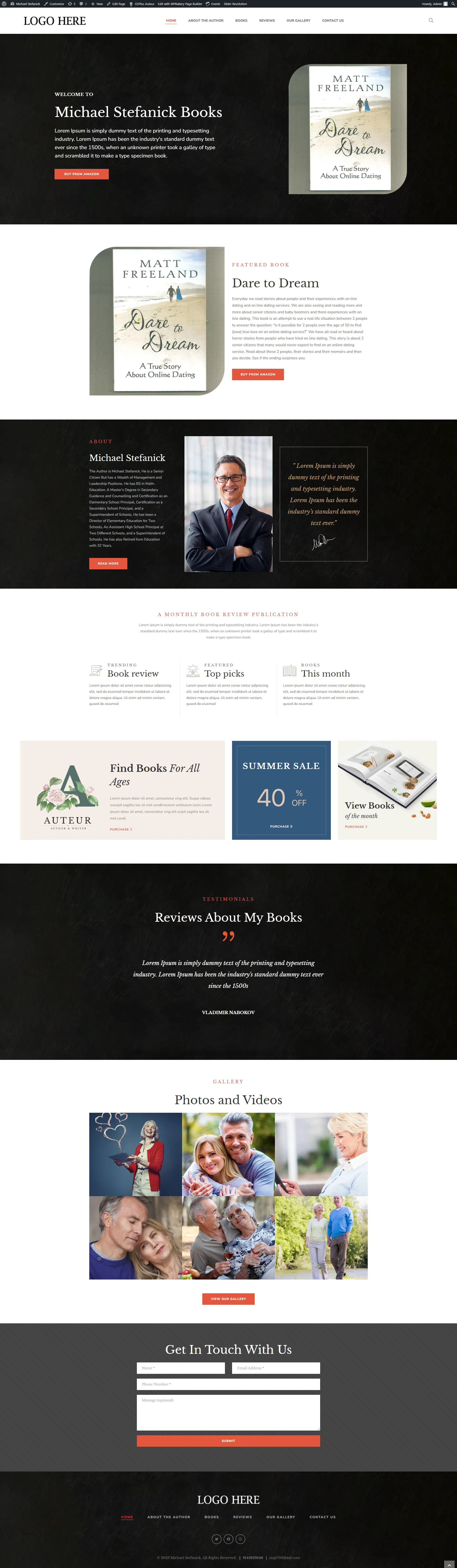 Michael Stefanick website design