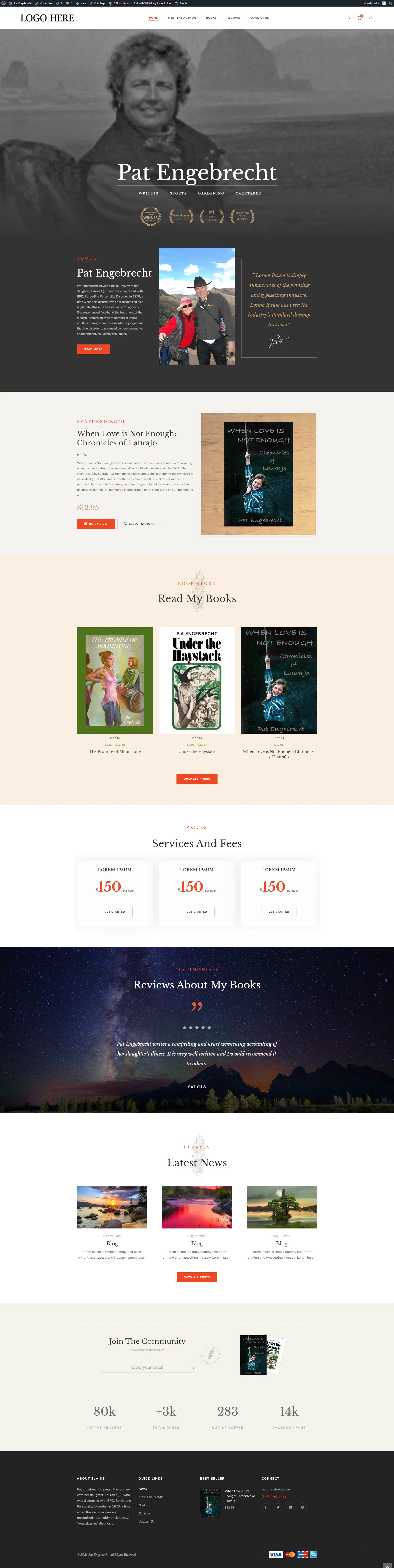 Pat Engebrecht website design