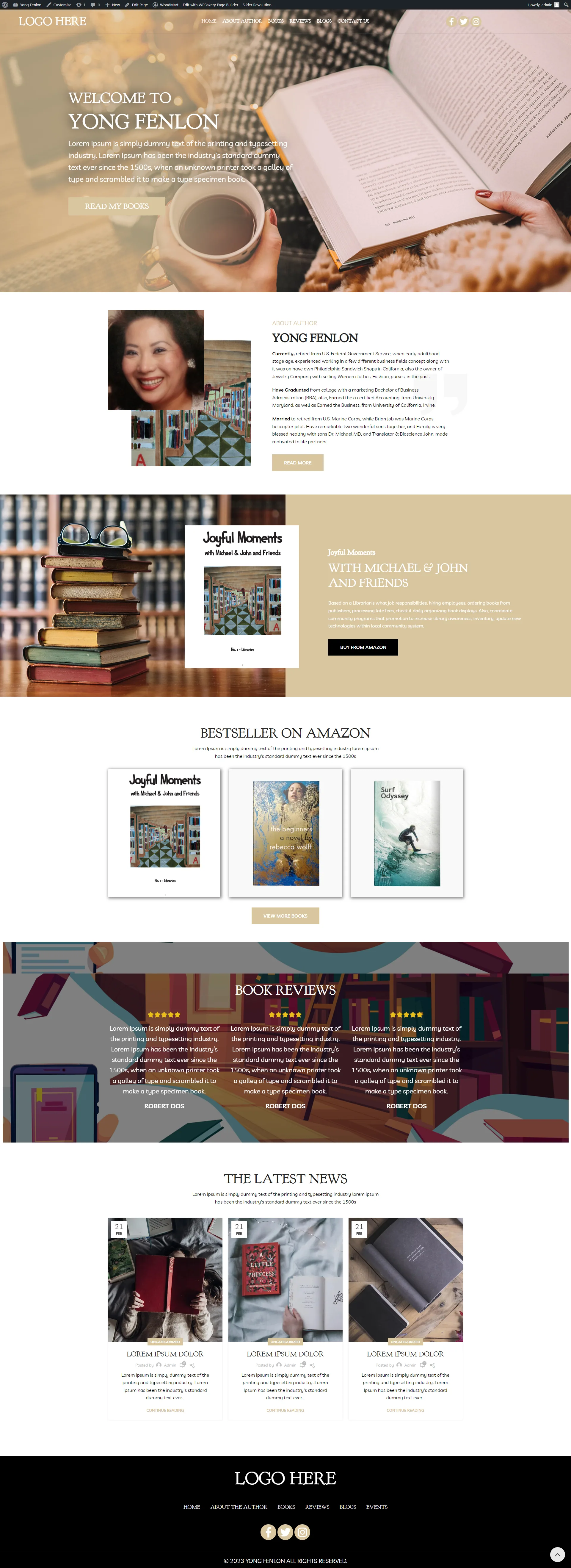 Yong Fenlon website design