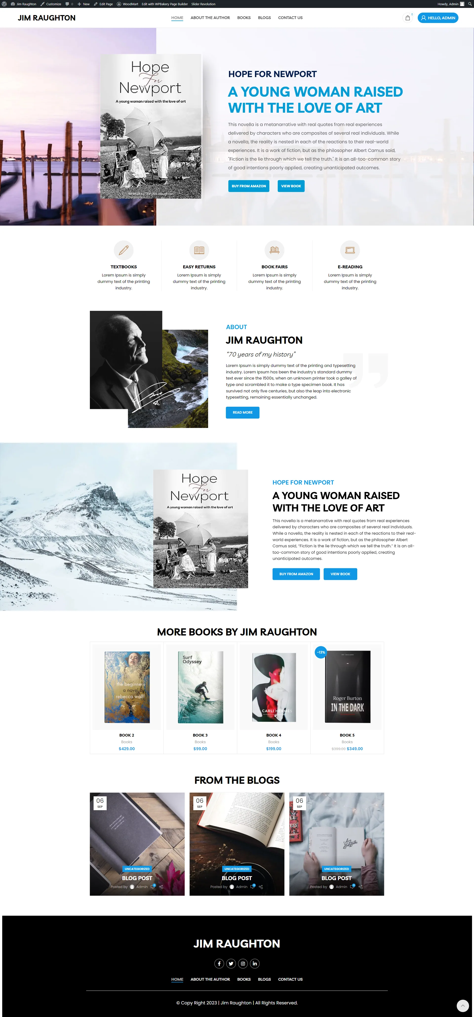 Jim Raughton website design
