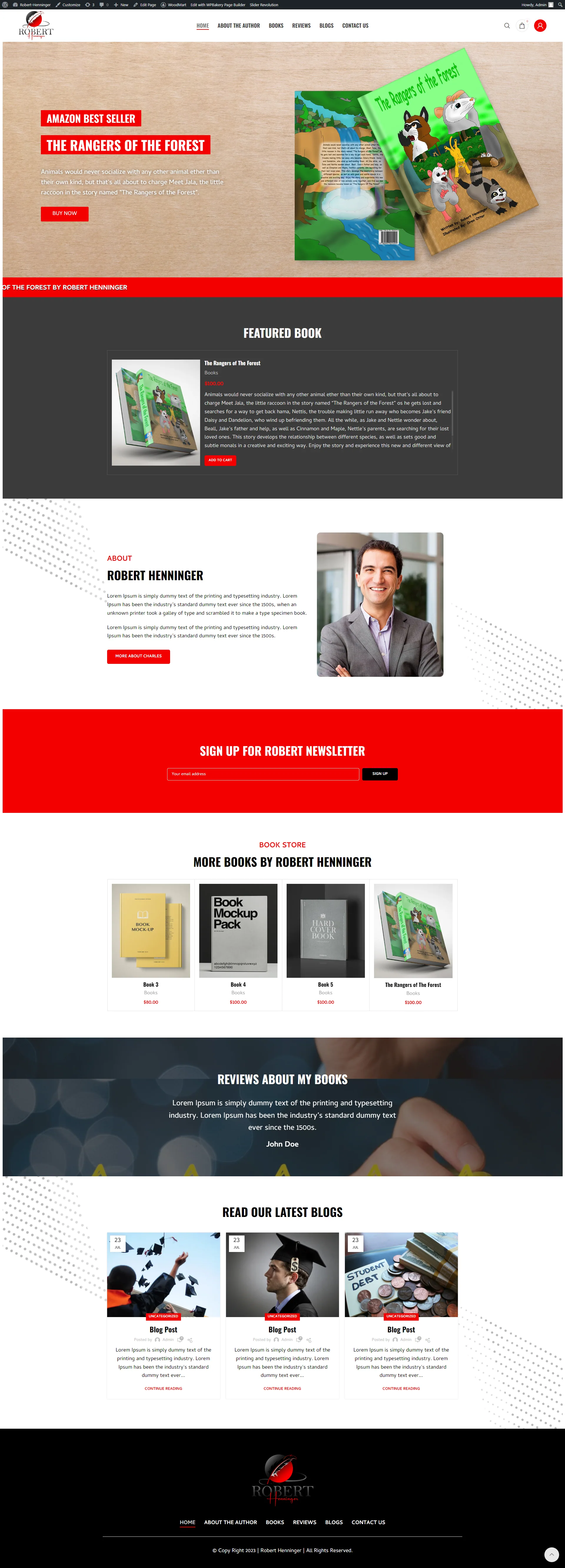 Robert Henninger website design